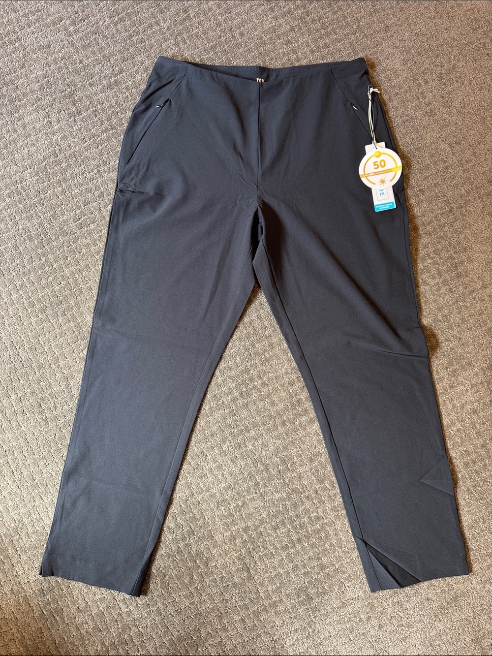 Tail Black Women's Slim Straight Trousers with Zip Pockets